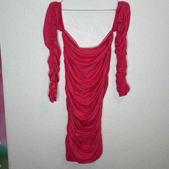 NWT More To Come Shanice Ruched Mini Dress in Pink Revolve Large - Picture 6 of 12